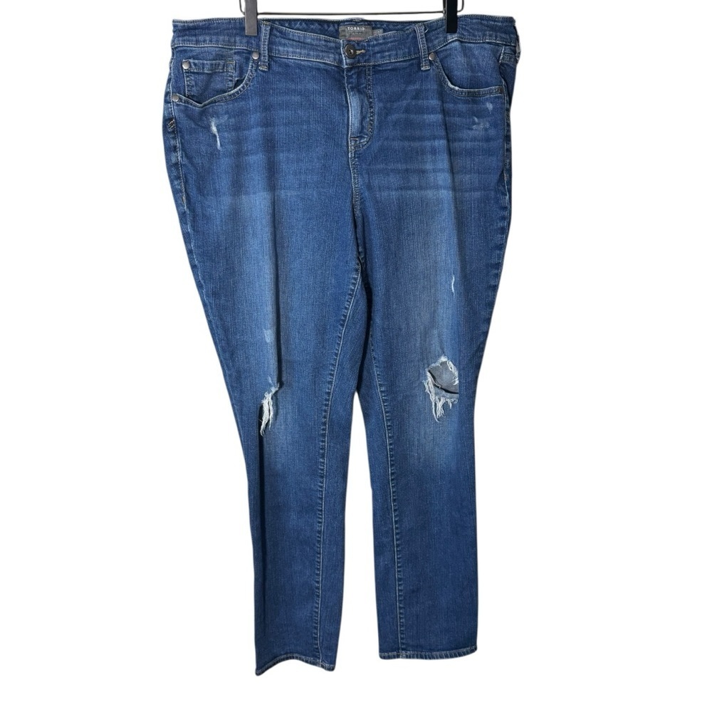 Torrid Distressed Boyfriend Straight Jeans Size 18T